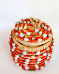 African beaded pot