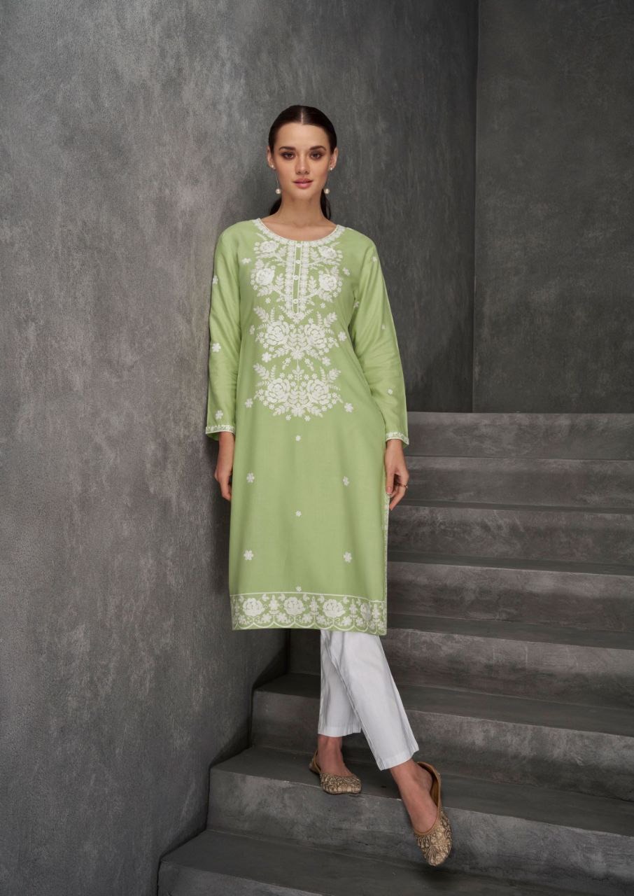 2 Piece Embroidered Cotton Suit