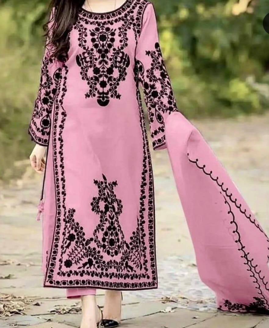 3 Pcs Stitched Dress – YAC03